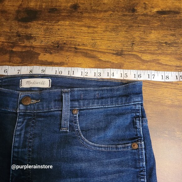 Madewell Jeans Size 32 Skinny 10" High Riser Tummy Control Hayes Wash F4684 - Picture 7 of 12